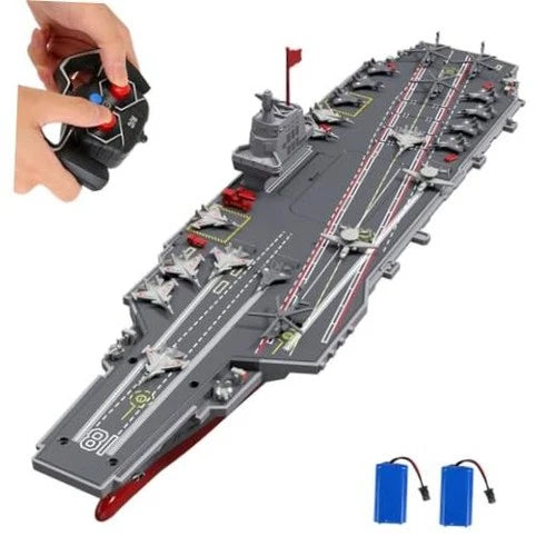 16-Inch Warship Battleship Aircraft Carrier for Kids 8-12 - RC Boats for Kids
