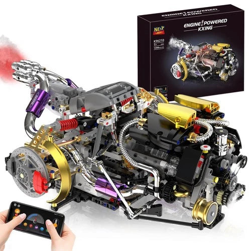 V8 Engine Model Kit that Works, Build Your Own Visible Car Motor 8Cylinder