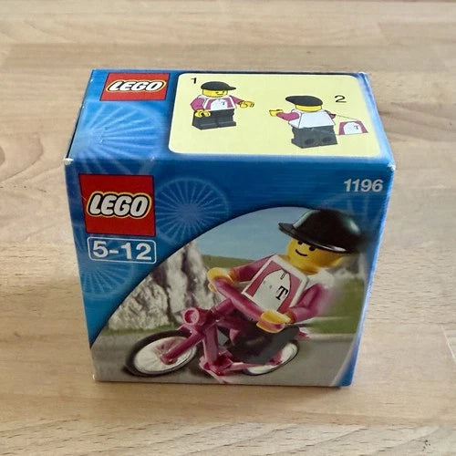 LEGO 1196 Town Biker with Bicycle German Telekom Race Cylist Pink New Sealed