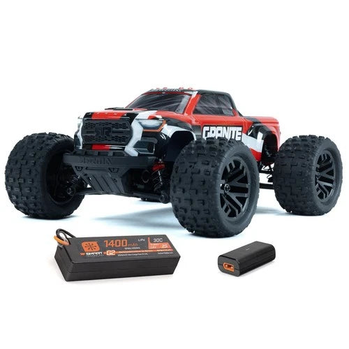 ARA2102T2 1/18 GRANITE GROM MEGA 380 BRUSHED 4X4 MONSTER TRUCK RTR WITH BATTERY