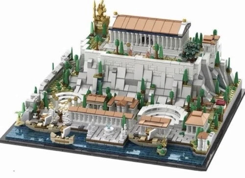 Acropolis In Athens Large 3D Building Block Toys (66034, 1988 Pieces)