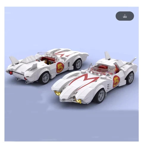 320PCS MOC Mach 5 Racing Car Building Blocks DIY Educational Toy Gift