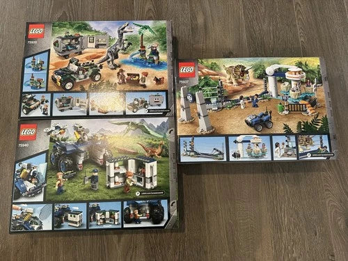 LEGO - 75935, 75937, 75940 - Baryonyx, Triceratops, Gallimimus - New Sealed Box