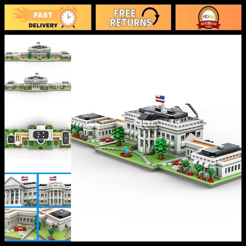 White House Landmark Model Set - 3000 Piece Micro Mini Building Blocks Toy for K