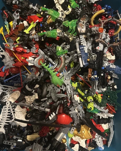 MEOW 100 Random Bionicle Technic and/or Hero Factory Pieces Parts Bulk With Mask