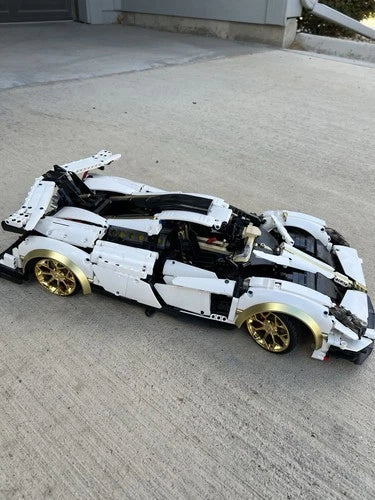 Pagani Huayra R EVO White Gold 1:8 Technic Supercar Building Blocks Set
