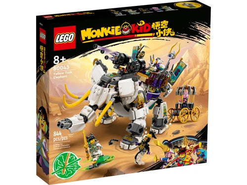 MEOW Monkie Kid 80043 Yellow Tusk Elephant New Sealed Retired 844 Pieces