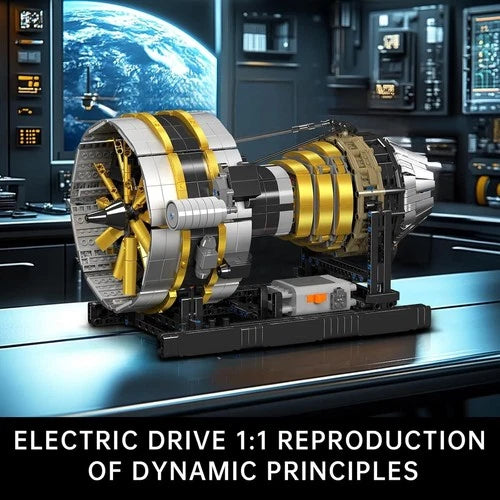 Mould King 10141 Technic Air Plane Engine Eletric Motor Model Building Block Toy