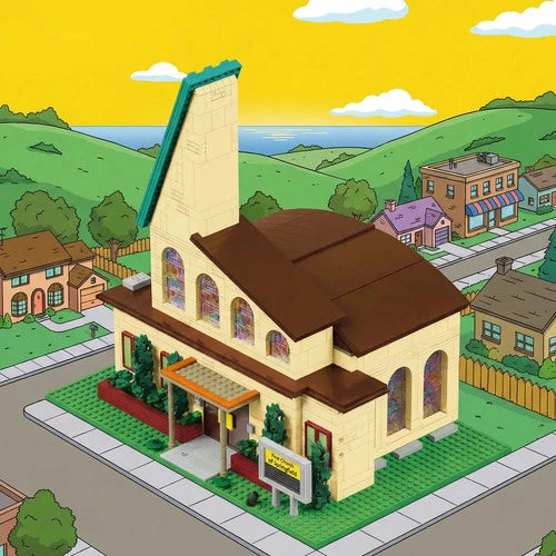 MOC The Simpsons Springfield Church Building Blocks Set Gift 2465 Pcs toys gift