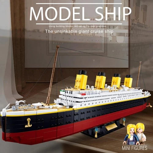 Model Set, Ship Brick Set, Gift for Adults and 6+, with 2 Major Minifigures, ...