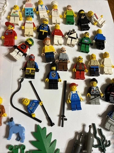 Vintage Lego Minifigures Heads Torsos Limbs 1 & 1/ 2 Pounds In All