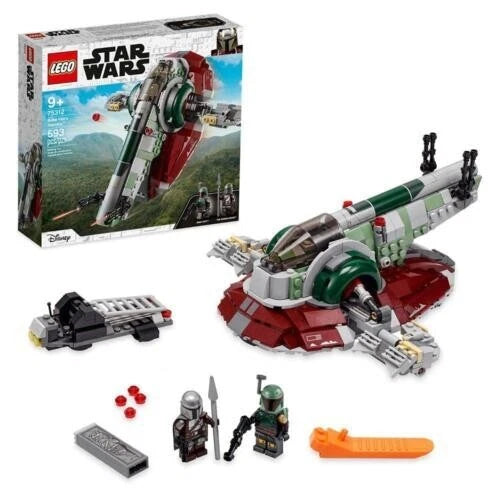 LEGO STAR WARS 75312 MANDALORIAN BOBA FETT\`S STARSHIP BUILDING SET + BOX RETIRED