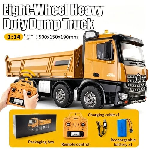 HuiNa 1536 RC Dump Truck Electric 4WD 1/14 Scale RTR - Yellow Light Sound Effect