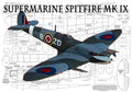 Supermarine Spitfire MK IX Electric 22" WS RC Airplane Laser Cut Balsa Short Kit
