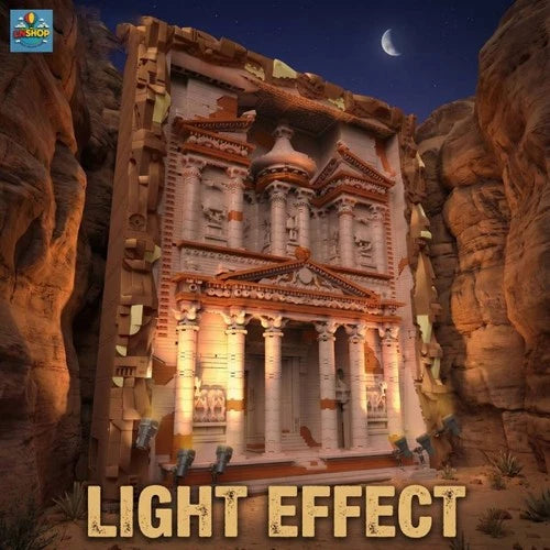 Treasury Petra Building Block Set 3989PCS LED Ancient Architecture Display Model