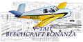 Beechcraft Bonanza V-Tail 22" WS RC Airplane Laser Cut Balsa Short Kit +Plans