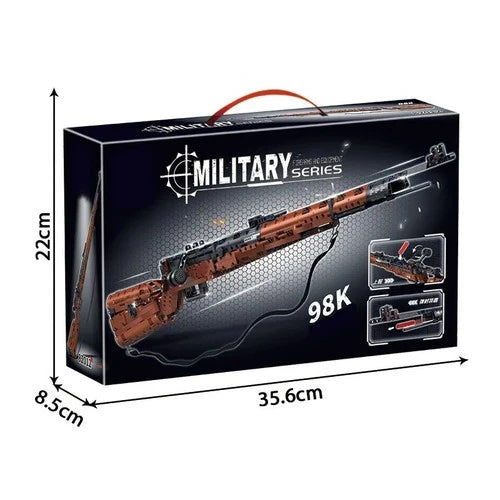 MOC WW2 Kar98k Rifle Building Blocks Set 1206PCS Military Model Kit NEW