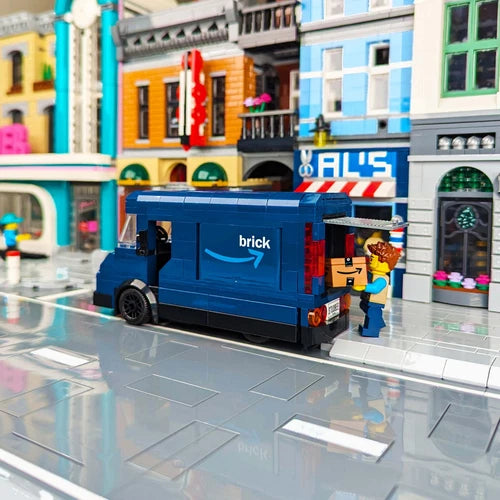 Amazing Delivery Van - Custom Printed Building Set - Mail Package Brick City