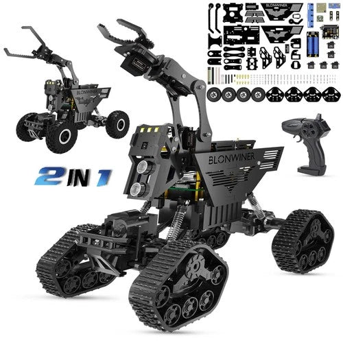 2 in 1 Robot Car Kit for Raspberry Pi STEM Coding Robotics Arm Toy with Camera