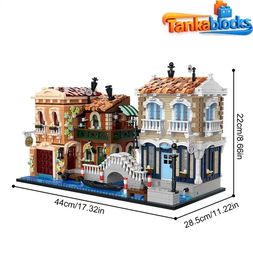 MOC Venice Waterfront Modular Building Blocks Model 4610pcs toy birthday gift
