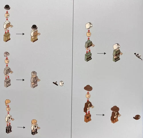 Temple Of The Holy Grail Adventure Building Block 5 Minifigs TOCMOC Plus Extra