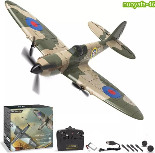 US Volantex WWII Spitfire 2.4G 3CH RC Plane Remote Control Fighter Aerobatic RTF