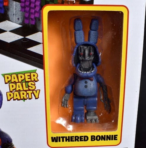 FNAF Five Nights at Freddys Paper Pals Party Withered Bonnie 12822 McFarlane NEW