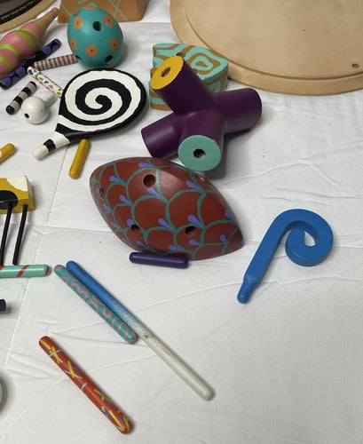 Vintage 1989 ZoLO 2 Playsculpture Set Higashi Glaser Design Wooden Art Toy Lot w