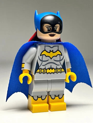 LEGO Batgirl Custom Pad Printed Minifigure Grey Suit Variant Dazzle Brick