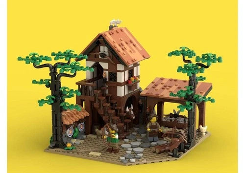 MOC-134494 Lion Knights' Archery Range fitting to 10305 building blocks Toy gift