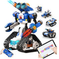 STEM Coding Robot Toy 6-in-1 Building Kit for Boys 8 Robot J(Advanced-level)