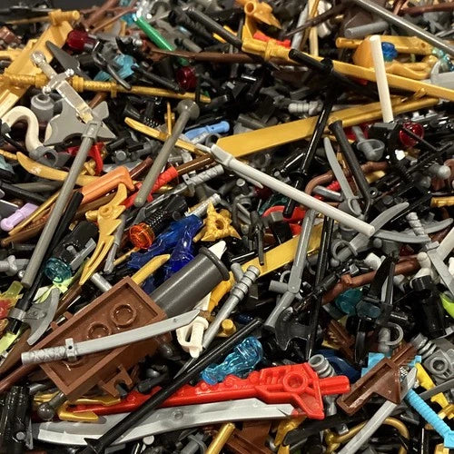 One Pound Of Lego Weapons Lot huge collection