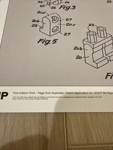 LEGO VIP First Edition Australian 1977 Patent Application Minifigure 5006003