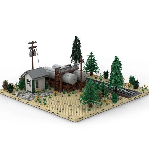 National Oil Tanks Model for City and Town Theme 2656 Bricks MOC-98501 Gift