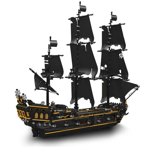 Mould King 13199 Black Pearl Ship Pirates Boat Building Block Toy Collection Kit