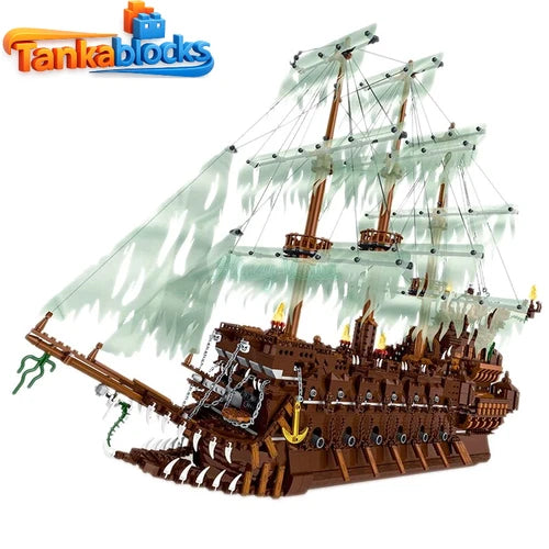 MOC Flying Dutchman Ship Boat Building Blocks Bricks Toy Set 3652 PCS