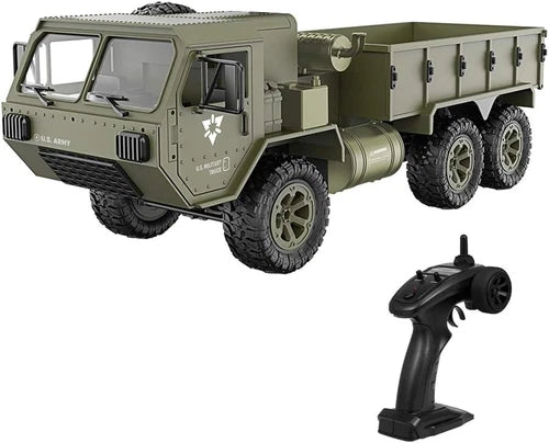RC Military Truck, 1:12 Scale 6WD Remote Control Car, 2.4Ghz Army Cars
