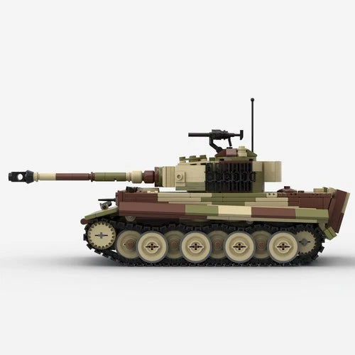 MOC military WWII Tiger tank model building blocks Toys Birthday Gift set