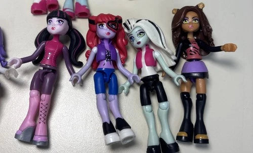 Monster High Mega Bloks Doll Minifigure Action Figures 9 total 2 incomplete *