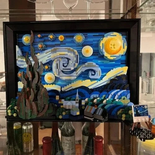 Unbranded Famous Painting Home Wall Art Decor Building Blocks Toy Set Gift