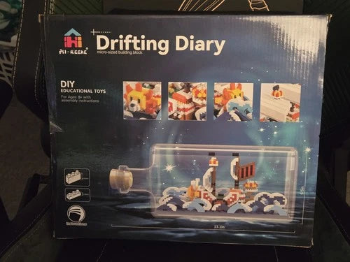 One Piece Ship in Bottle Micro Building Blocks Set Mini Bricks Ship Toy 1601PCS