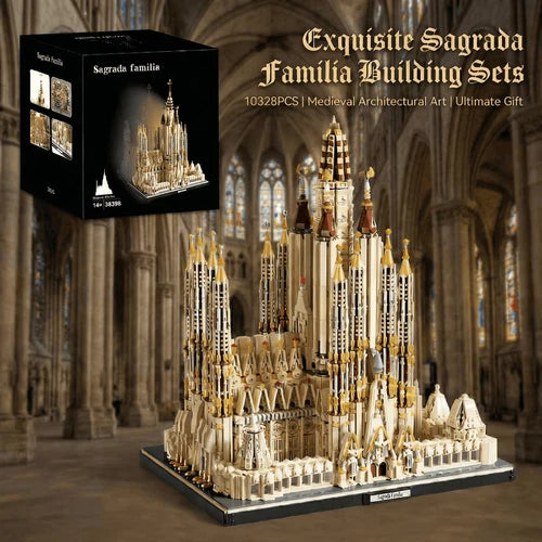 Barcelona Sagrada Familia Church Building Blocks Architecture Model Bricks 10328