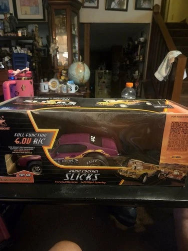 New Bright Slicks 1:6 Purple Pontiac Drag RC Car Lights & Sounds 2WD 49MHz RTR