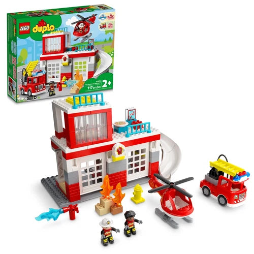 \*LEGO DUPLO: Fire Station & Helicopter (#10970) Retired Building Set-Brand New!