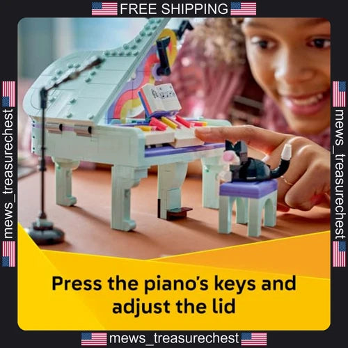 LEGO Creator 3 in 1 Music Decor Piano with Cat 485 Pieces for Kids