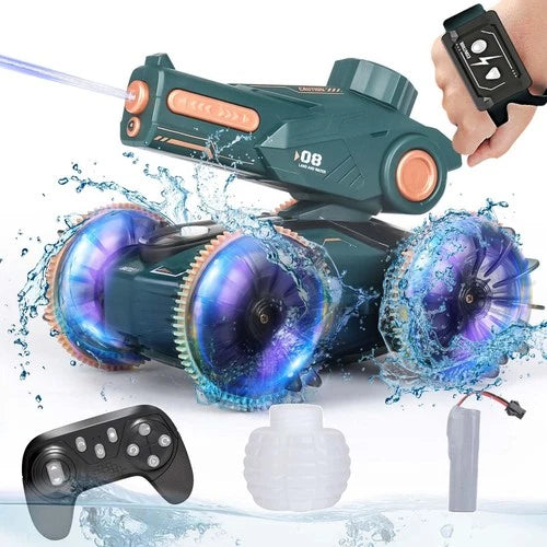 3-in-1 Amphibious Remote Control Car, Boat & Water Gun - Waterproof, Adjustable