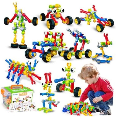 Kids STEM Building Toys for 3 4 5 6 7 8+ Year Old Boy Birthday Gift \| 186 PCS