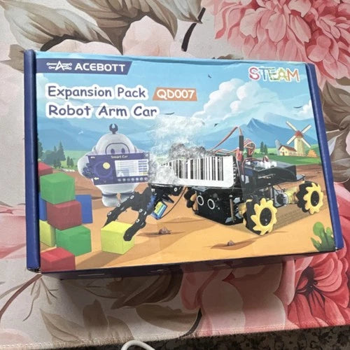 ACEBOTT QD007 Robot Arm Car Expansion Pack STEM Kit with MG90S Servos & Parts