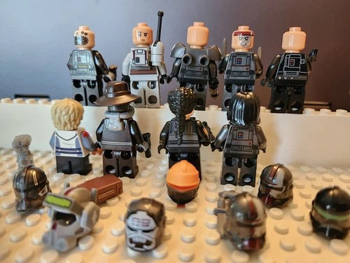 MEOW STAR WARS BAD BATCH AND JUSTIFIER MINIFIGURE LOT OF 9 WITH ACCESSORIES