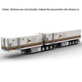 MOC-115636 B-Double Dryvan Trailers Scene with Truck Model 1209 Pieces